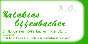 malakias offenbacher business card